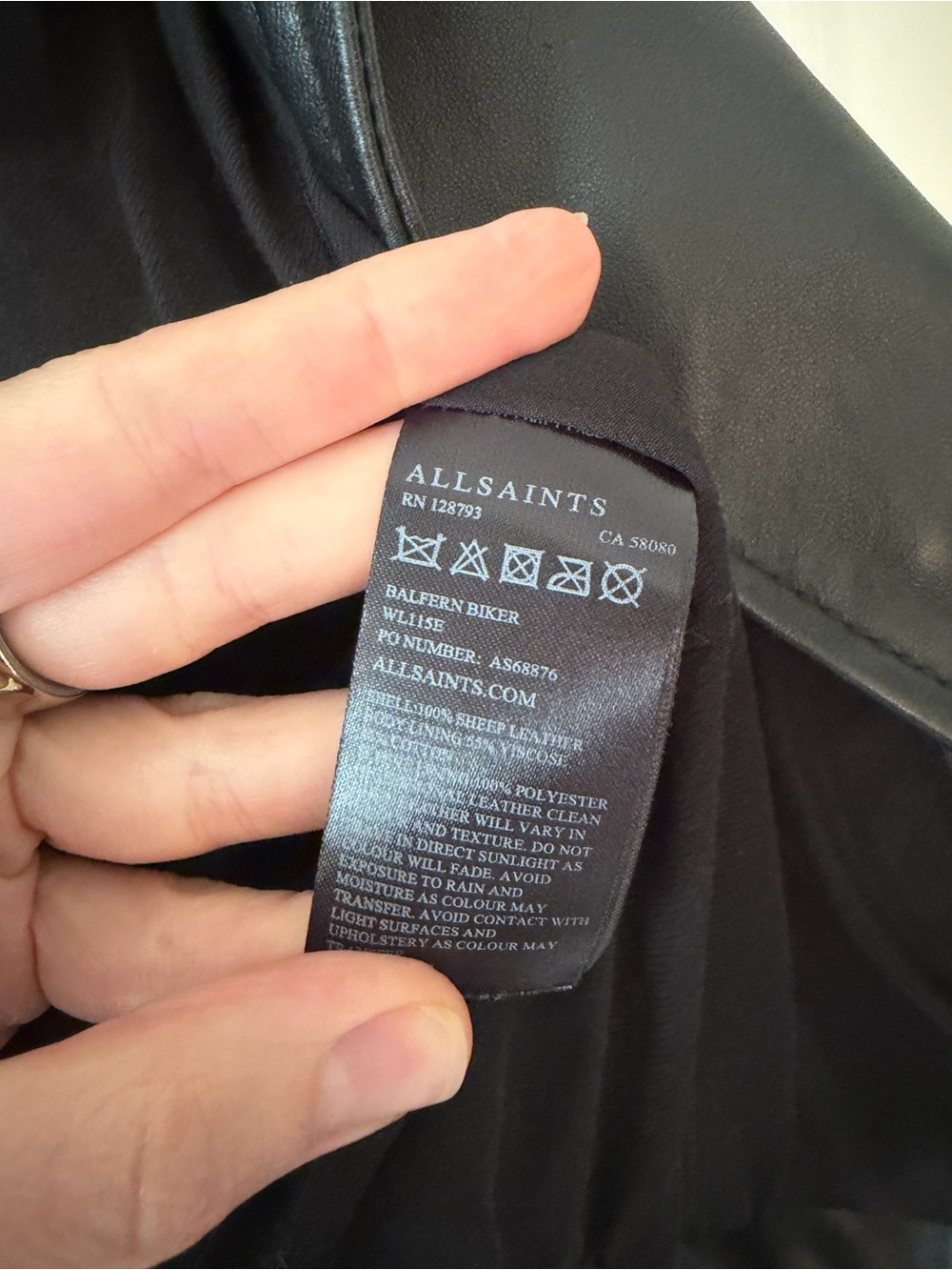 All Saints Leather Jacket - Picture 5 of 5